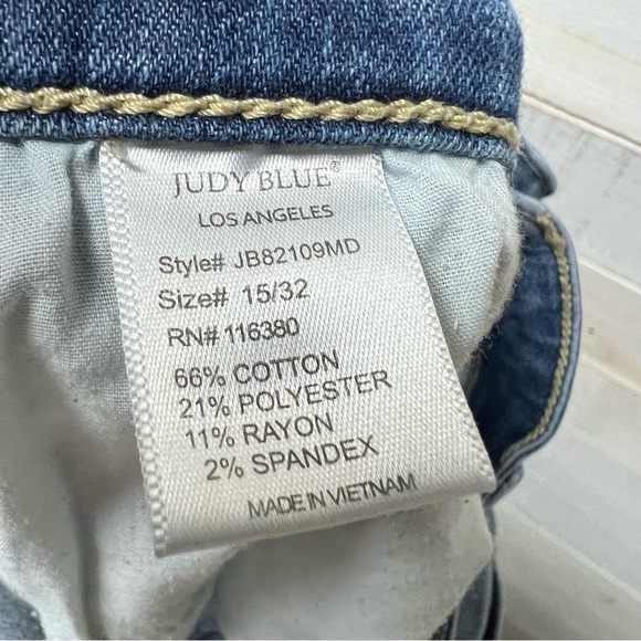 Judy Blue Skinny Fit Jeans Blue Camo Distressed Medium Wash Womens 15/32 Stretch - Picture 12 of 15